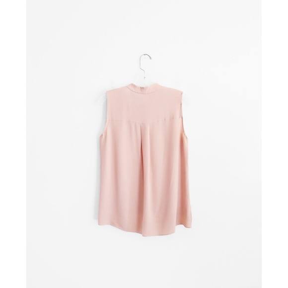 10 Crosby Derek Lam Light Blush Pink Voile Sleeveless Blouse Shell Top size 6 - Picture 2 of 15